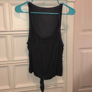 Cropped Grey Tied Tank